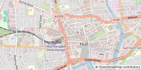 Map of Hull, East Riding of Yorkshire