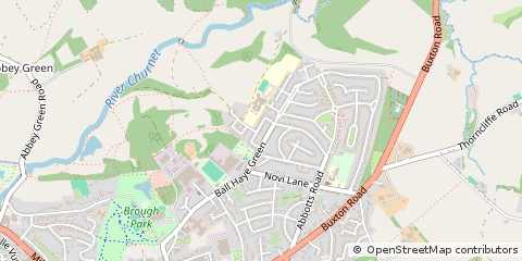 Map of Leek, Staffordshire