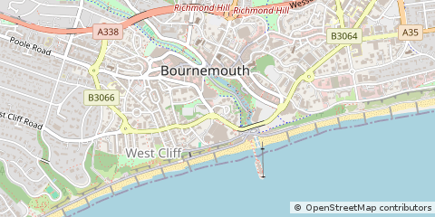 Map of Bournemouth, Dorset