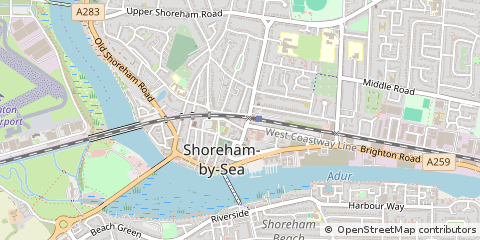Map of Shoreham-by-SEA, West Sussex