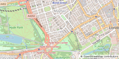 Map of Mayfair, London