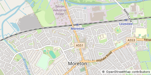 Map of Moreton, Wirral