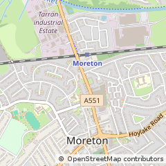 Map of Moreton, Wirral