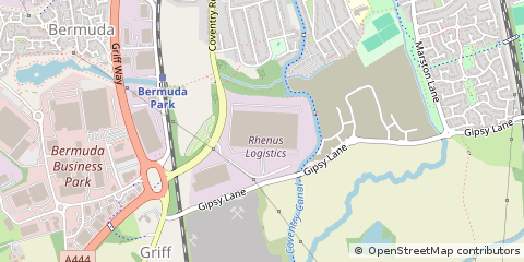 Map of Nuneaton, Warwickshire