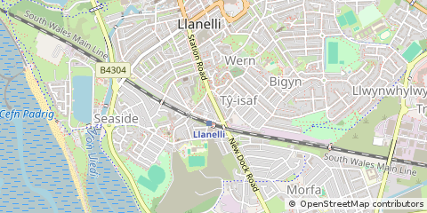 Map of Llanelli