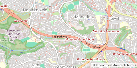Map of Plymouth, Devon