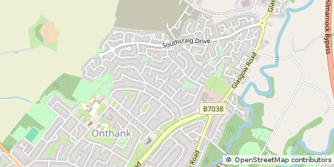 Map of Kilmarnock, Ayrshire