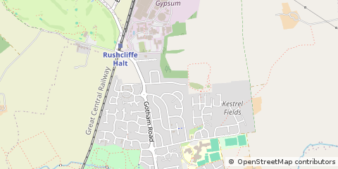 Map of Loughborough, Leicestershire