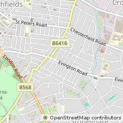 Map of Leicester, Leicestershire