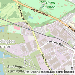 Map of Croydon, Surrey