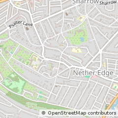 Map of Sheffield, South Yorkshire