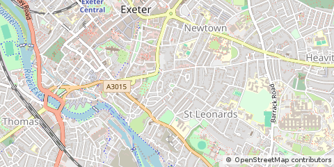 Map of Exeter, Devon
