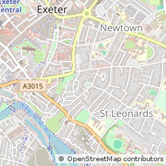 Map of Exeter, Devon