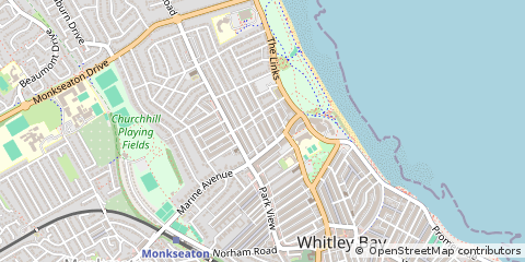 Map of Whitley BAY, Tyne and Wear