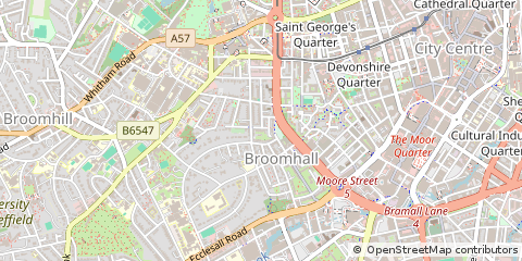 Map of Sheffield