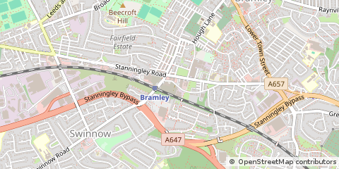 Map of Leeds, Yorkshire