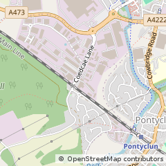 Map of Pontyclun, Rhondda Cynon Taff
