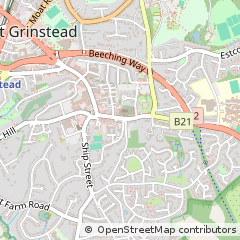 Map of East Grinstead, West Sussex