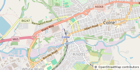 Map of Colne, Lancashire