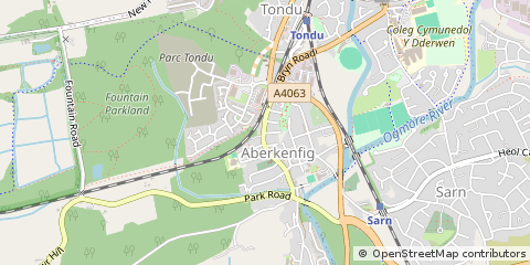 Map of Bridgend