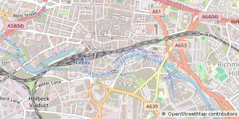 Map of Leeds, West Yorkshire