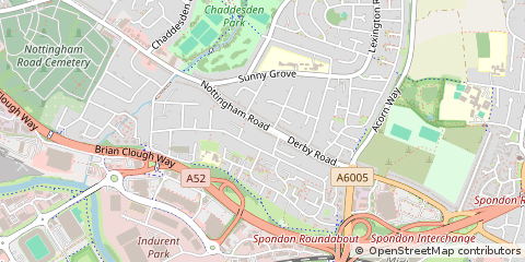 Map of Derby, Derbyshire