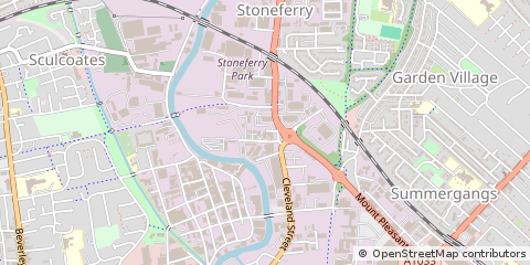 Map of Hull, East Riding of Yorkshire