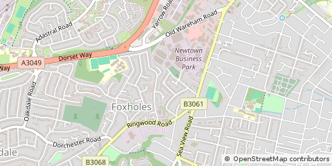 Map of Poole, Dorset