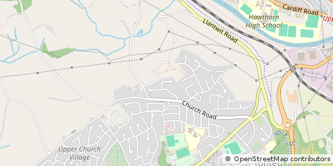 Map of Pontypridd, MID Glamorgan
