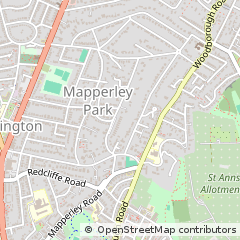 Map of Nottingham, Nottinghamshire