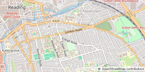 Map of Reading, Berkshire