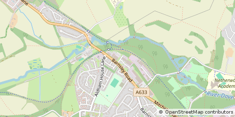Map of Barnsley, S Yorks