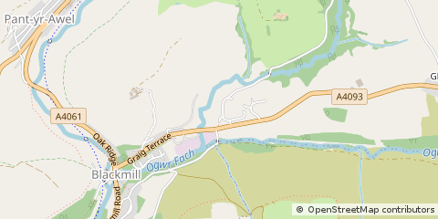 Map of Bridgend