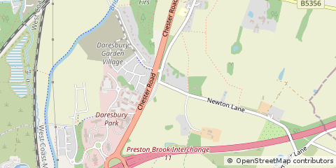 Map of Warrington, Cheshire