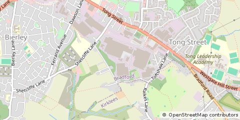 Map of Bradford, West Yorkshire