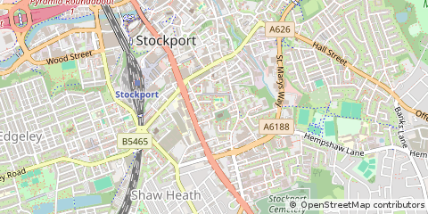 Map of Stockport, Cheshire