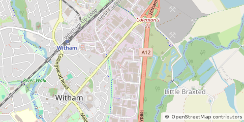 Map of Witham, Essex
