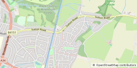 Map of Walsall, West Midlands