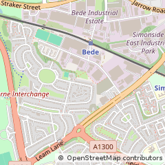 Map of Jarrow, Tyne and Wear