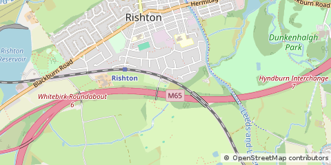 Map of Rishton, Blackburn Lancs