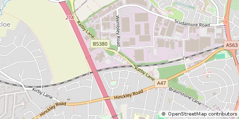 Map of Leicester
