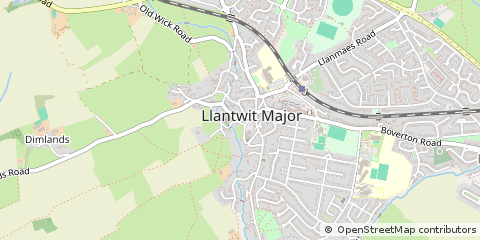 Map of Llantwit Major, Vale of Glamorgan