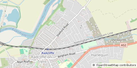 Map of Nottingham, Nottinghamshire
