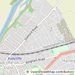 Map of Nottingham, Nottinghamshire