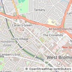 Map of West Bromwich, West Midlands