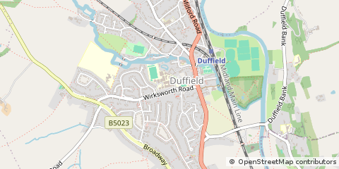 Map of Belper, Derbyshire