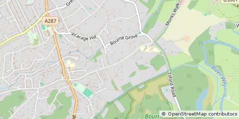Map of Farnham, Surrey