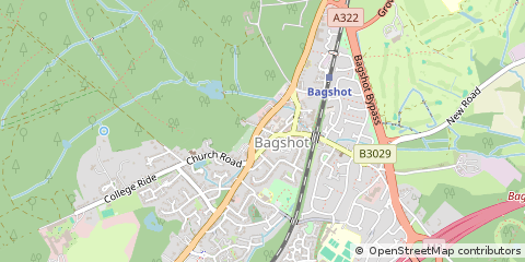 Map of Bagshot, Surrey