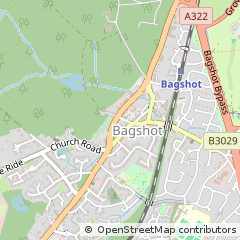 Map of Bagshot, Surrey