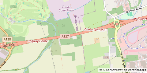 Map of Dunton, Essex
